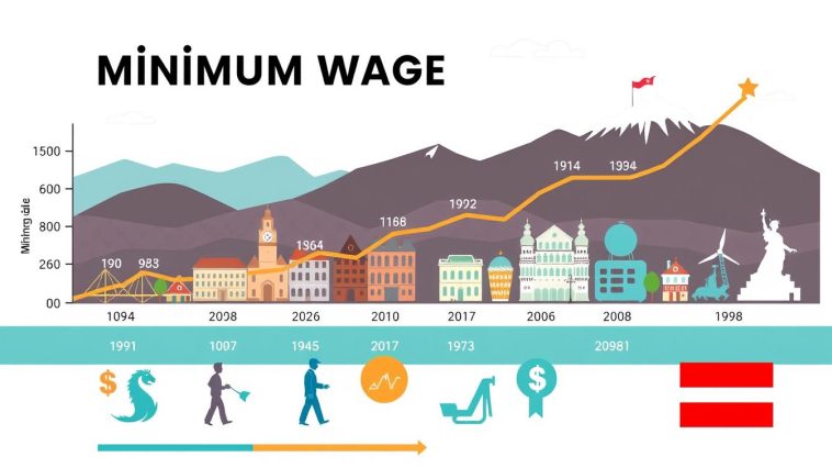 Entwicklung Mindestlohn Österreich